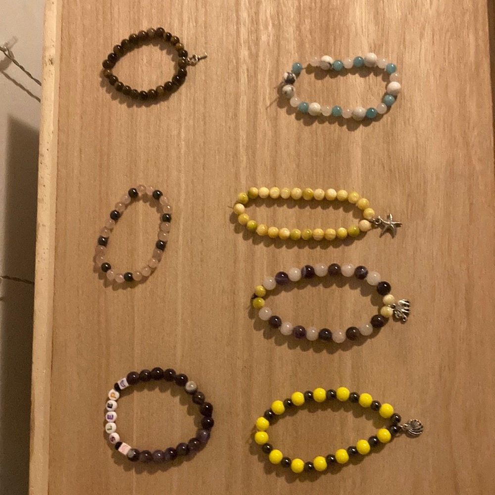 Real gemstone bracket lot